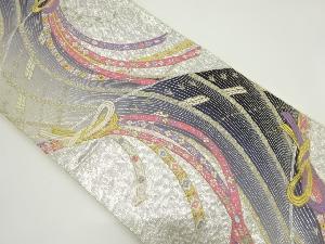 アンティーク　束ね熨斗模様織り出し袋帯（材料）
